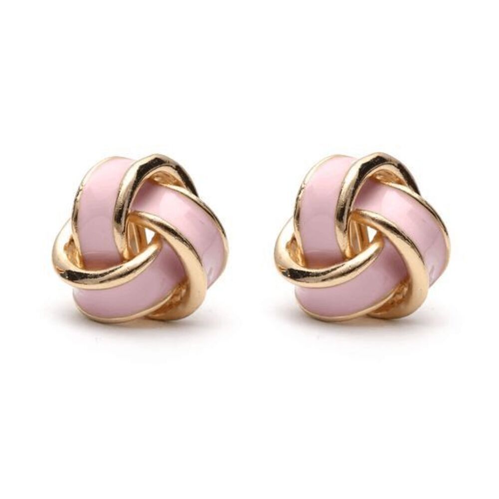 Ladies Unique Pink Stud Earrings